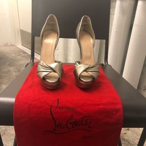 Christian Louboutin Gold Metallic Platform